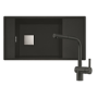Franke Premium Black Fresno Reversible Composite Kitchen Sink & Atlas Neo Pull Out Kitchen Tap