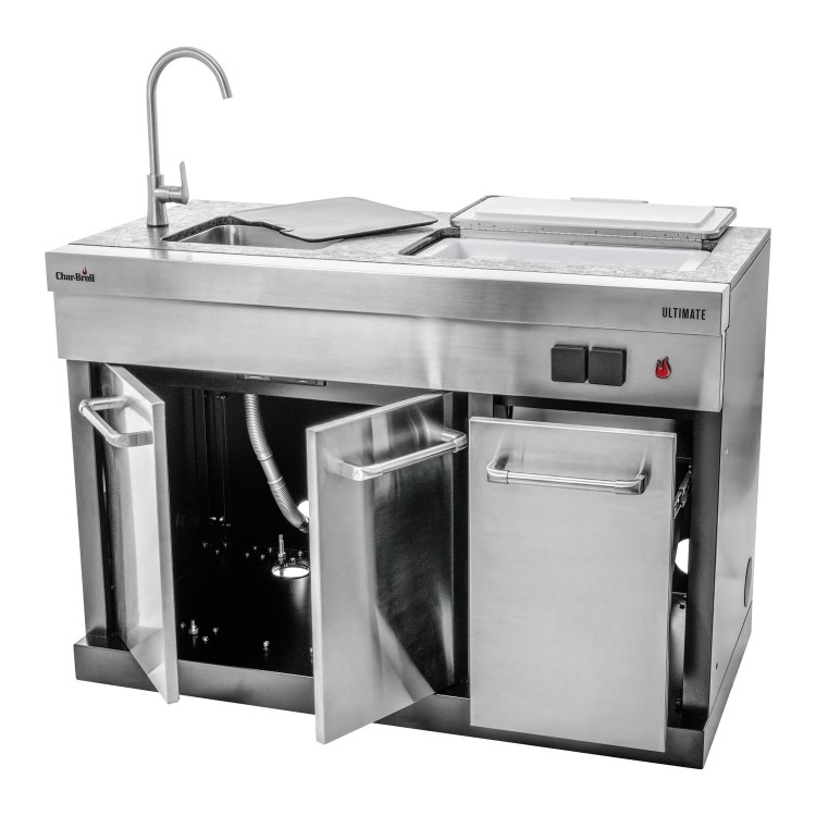 Char-Broil Ultimate 3200 Full Outdoor Kitchen - 3 Burner Gas BBQ with Entertainment Unit & Corner Module