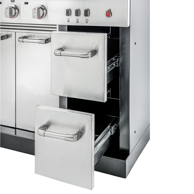 Char-Broil Ultimate 3200 Full Outdoor Kitchen - 3 Burner Gas BBQ with Entertainment Unit & Corner Module