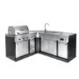 Char-Broil Ultimate 3200 Full Outdoor Kitchen - 3 Burner Gas BBQ with Entertainment Unit & Corner Module