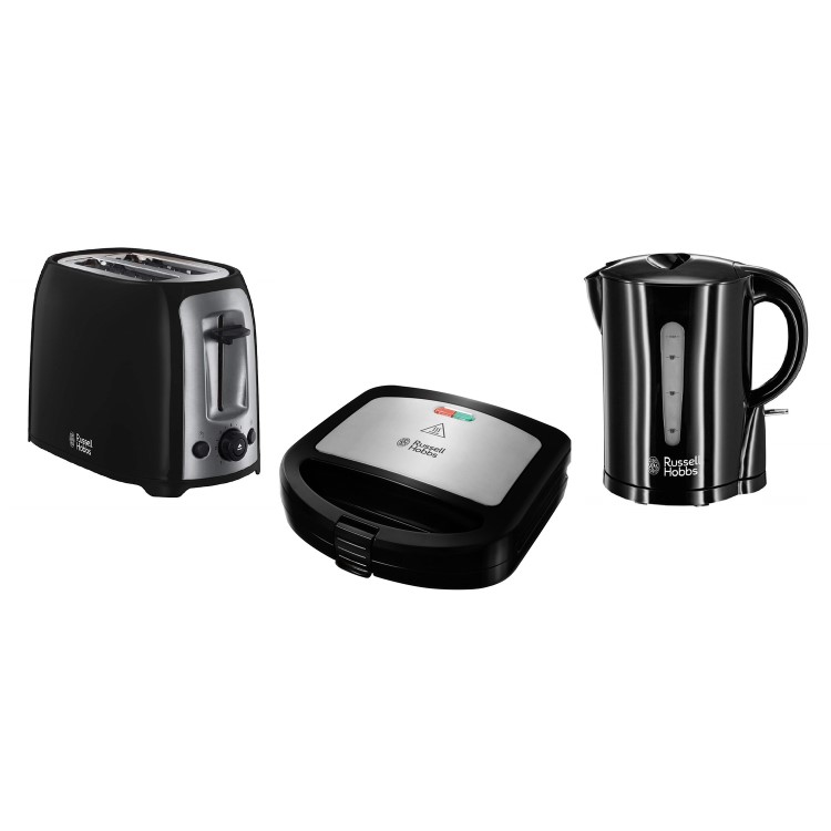 Russell Hobbs 1.7L Kettle 2 Slice Toaster & Sandwich Maker Set