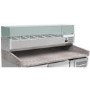 Hamoki PZ2600 2 Door Refrigerated Pizza Prep Counter with Granite Worktop Plus VRX1500/380 Refrigerated Topping Unit. Fitted Castors - 800mm Deep