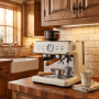 Hamoki Bean-to-Cup Espresso Coffee Machine with Steam Wand - Cream