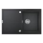 Grohe Single Lever Matt Black Kitchen Mixer Tap and K400 Black Composite Single Bowl Kitchen Sink