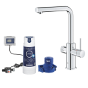 BUN/30601000/89645 Grohe Blue Minta Single Lever Filter Kitchen Mixer Tap Set - Chrome