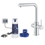 Grohe Blue Minta Single Lever Filter Kitchen Mixer Tap Set - Chrome
