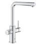 Grohe Blue Chrome Minta Single Lever Filter Starter Kitchen Mixer Tap Set