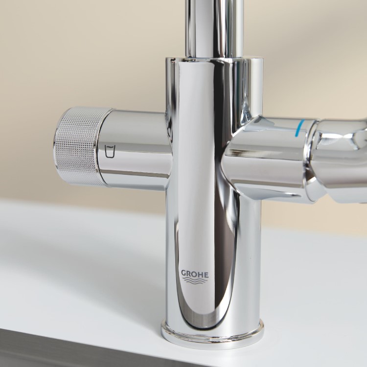 Grohe Blue Minta Single Lever Filter Kitchen Mixer Tap Set - Chrome