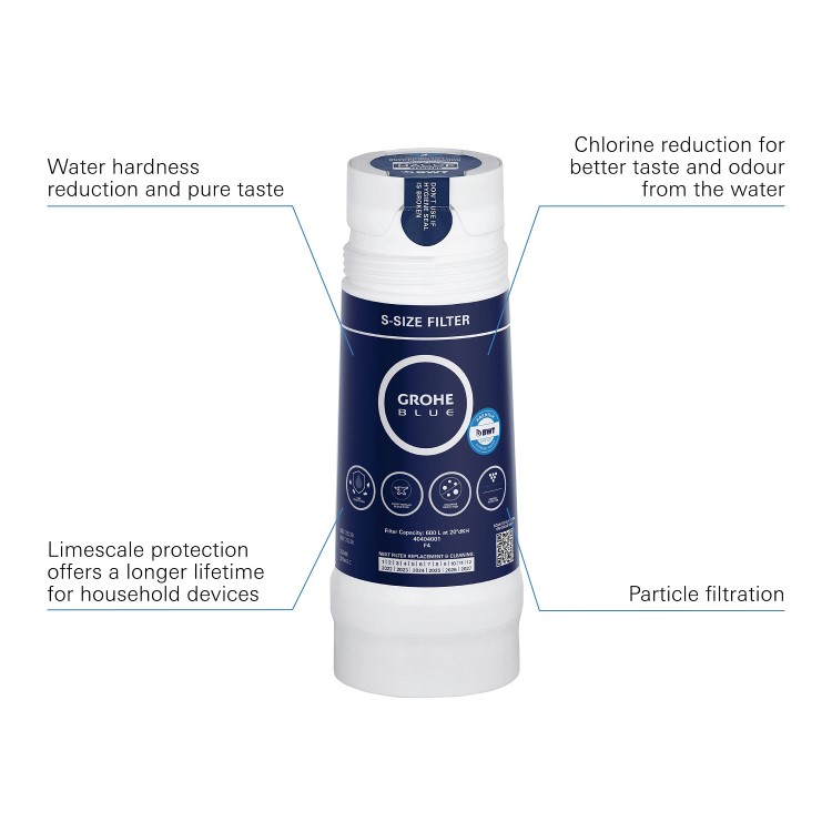 Grohe Blue Minta Single Lever Filter Kitchen Mixer Tap Set - Chrome