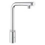 Grohe Minta SmartControl Chrome Kitchen Mixer Tap and K500 Stainless Steel Single Bowl Kitchen Sink