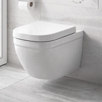 Wall Hung Rimless Toilet with Soft Close Seat - Grohe Euro
