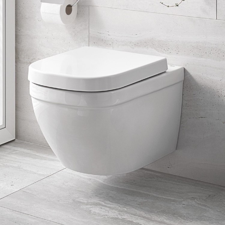 Wall Hung Rimless Toilet with Soft Close Seat - Grohe Euro