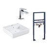 Grohe Cube Wall Hung Basin 600mm Tap &amp; Frame