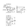 GRADE A1 - Wall Hung Toilet - Grohe Bau