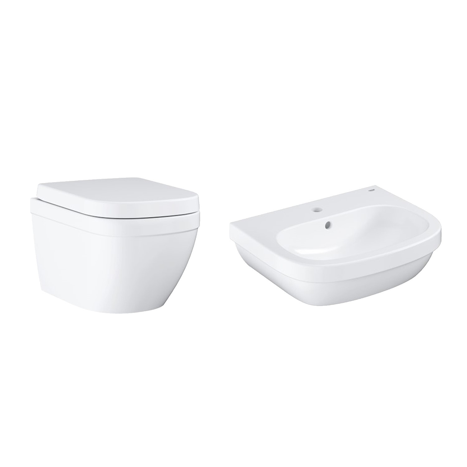 Grohe Euro Rimless Compact Wall Hung Toilet and Basin Suite