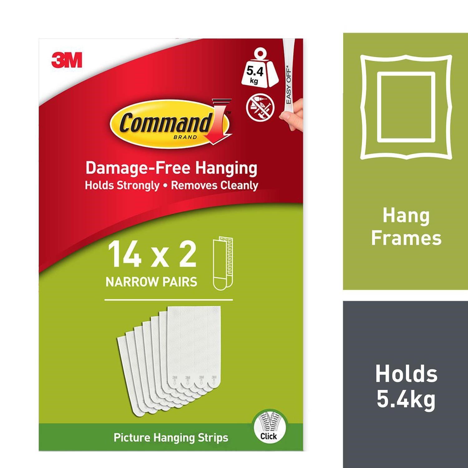 Command Strips Self Adhesive Stick On Damage Free Picture & Photo Frame Hanging