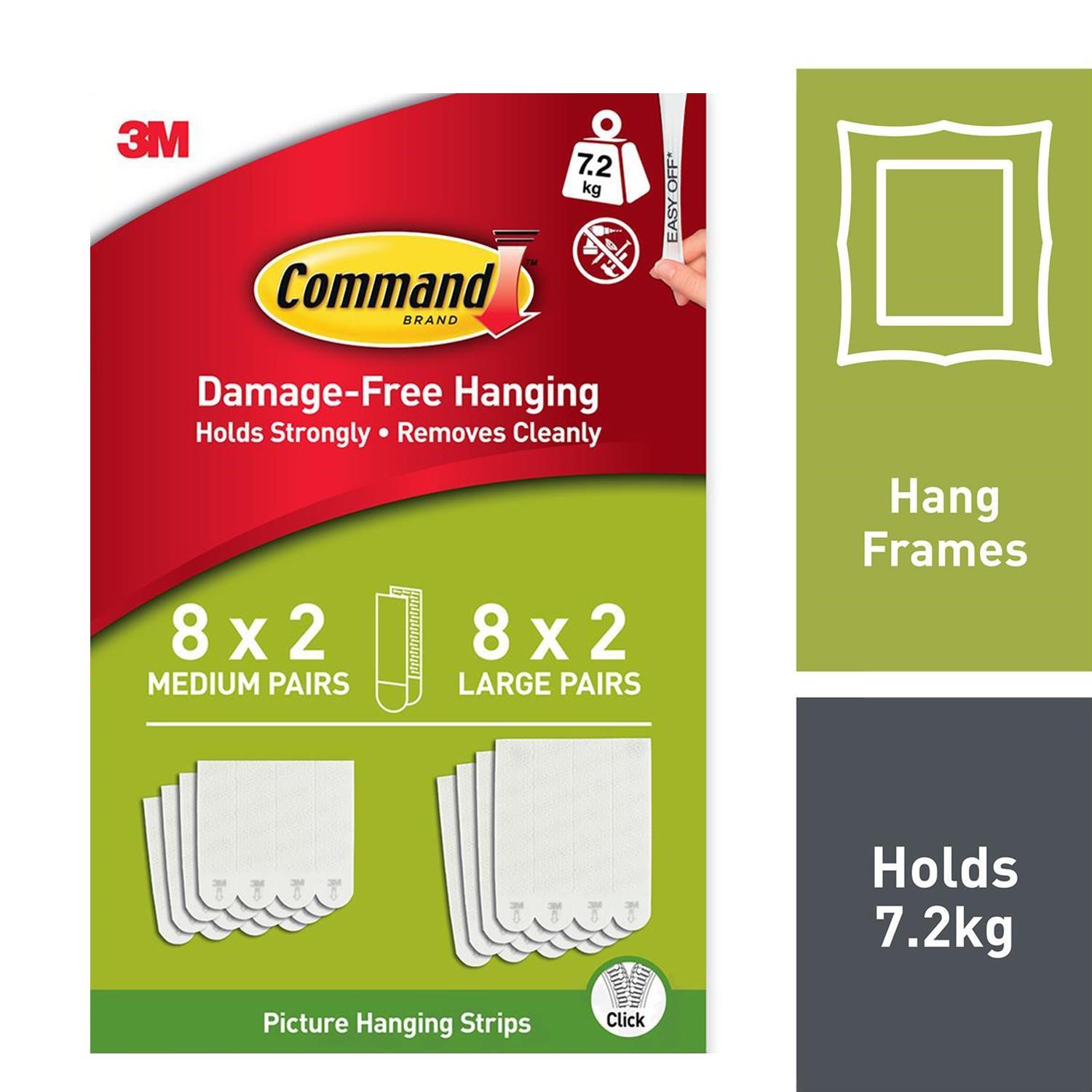 Command Strips Self Adhesive Stick On Damage Free Picture & Photo Frame Hanging - Picture 12 of 95