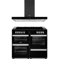 Belling Cookcentre 110cm Electric Ceramic Range Cooker With Matching Cooker Hood