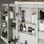 HIB Vanquish 60 Recessed Brass Bathroom Mirror Cabinet with Lights - 630 x 730mm