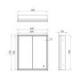 HIB Vanquish 60 Recessed Brass Bathroom Mirror Cabinet with Lights - 630 x 730mm