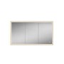 Recessed Brass Bathroom Mirror Cabinet with Lights - 1230 x 730mm- hib. Vanquish 120