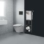 Wirquin Initio Compact WC Frame with Black Flush Plate