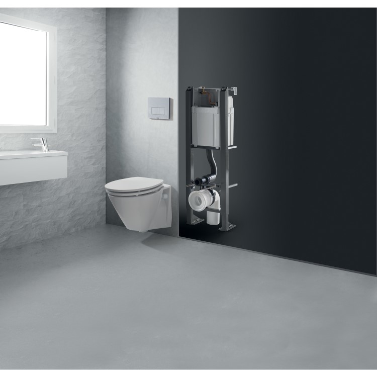 Wirquin Chrono WC Frame with Chrome Flush Plate