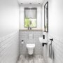 Wall Hung Toilet with Soft Close Seat Frame Cistern and Chrome Flush - Valencia