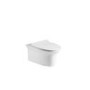 Wall Hung Rimless Toilet with Soft Close Slim Seat Frame Cistern and Black Flush - Valencia