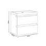 600mm Dark Grey Wall Hung Vanity Unit with Basin - Portland