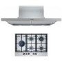Refurbished Bosch PCS7A5B90 5 Burner Gas Hob with DFS097A51B 90cm Canopy Hood