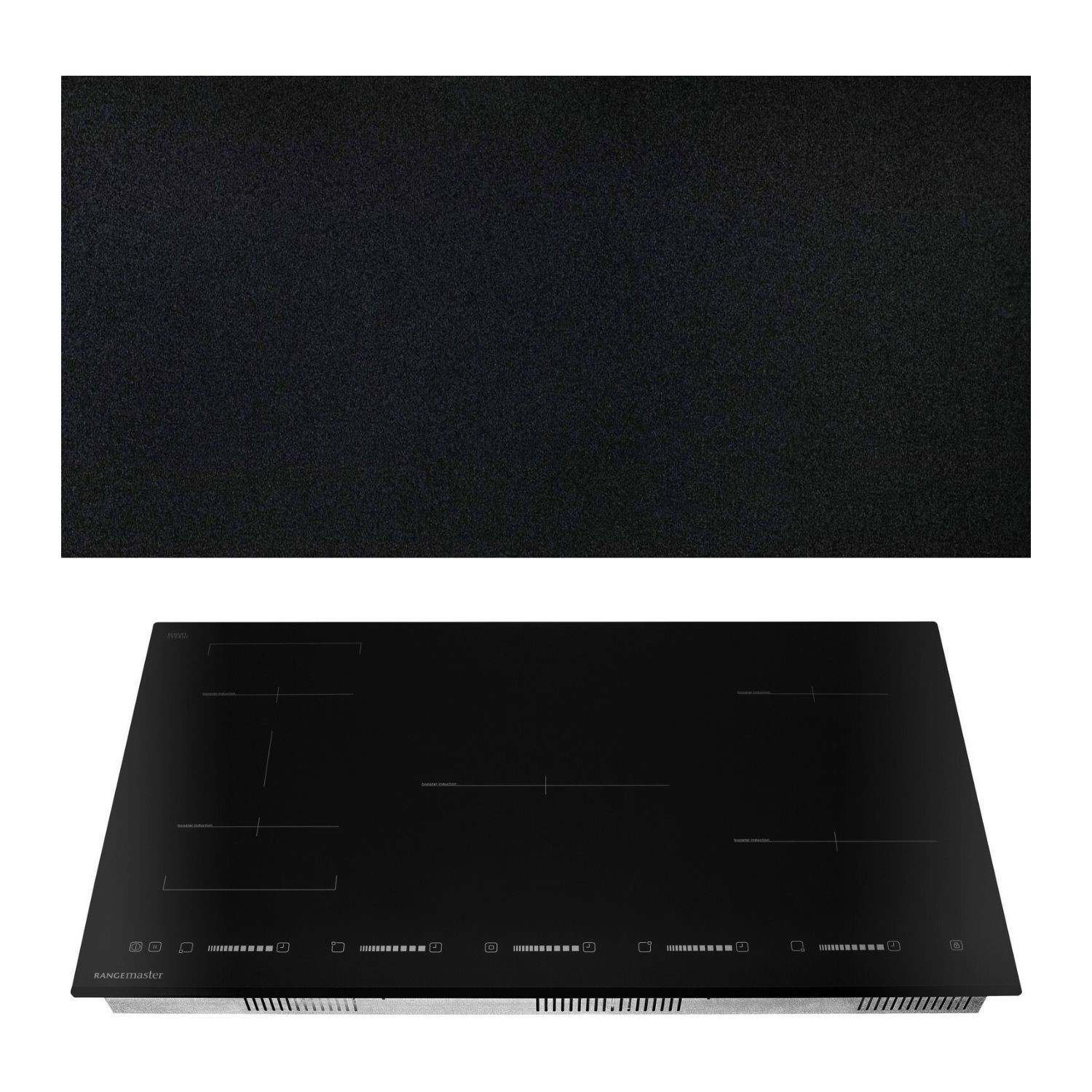 Splashback 110cm Refurbished Rangemaster RMB90HPEIBLGL 5 Zone Induction Hob with ...