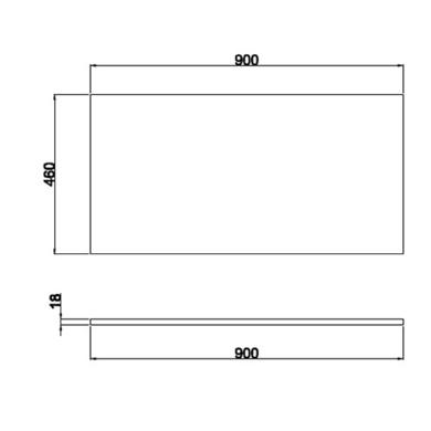 900mm Wall Hung 2 Drawer Vanity Unit Light Oak - Boston