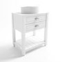 650mm White Traditional Freestanding Vanity Unit with Basin and Chrome Handles - Kentmere