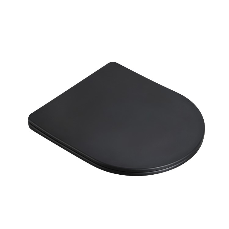 Black Wall Hung Toilet with Black Glass Cabinet, Cistern & Pneumatic Dual Flush Button - Verona