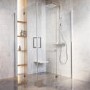 1200 x 1200mm Foldable Accessible Shower Enclosure with Chrome Grab Rails –  Mobility-Friendly Design