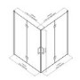 1200 x 1200mm Foldable Accessible Shower Enclosure with Chrome Grab Rails –  Mobility-Friendly Design