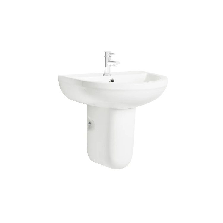 Modern Semi Pedestal Basin 550mm - Addison