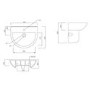 Modern Semi Pedestal Basin 550mm - Addison