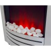 AmberGlo Inset Electric Fire in Silver Stainless Steel