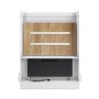 Pre-Built Media Wall with Inset Electric Smart Fire - AmberGlo