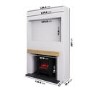 Self Build Media Wall with Electric Log Burner-Style Smart Stove with Oak Beam - AmberGlo