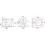 Back to Wall Rimless Toilet with Soft Close Seat - Albi