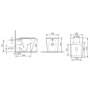 Albi Back to Wall Rimless Toilet with Soft Close Seat & Concealed Cistern With Chrome Push Button