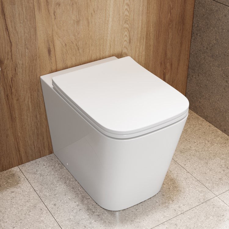 Back to Wall Rimless Toilet with Soft Close Seat - Albi