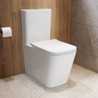 Close Coupled Rimless Closed Back Toilet with Soft Close Seat - Albi