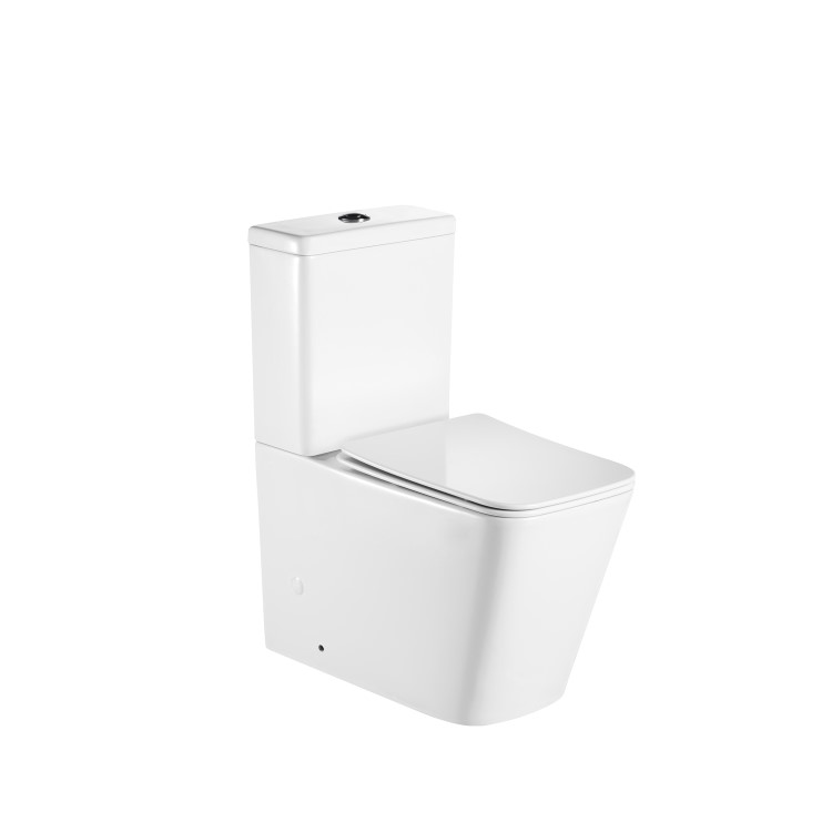 Close Coupled Rimless Closed Back Toilet with Soft Close Seat - Albi