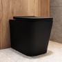 Matt Black Back to Wall Rimless Toilet with Soft Close Seat - Albi