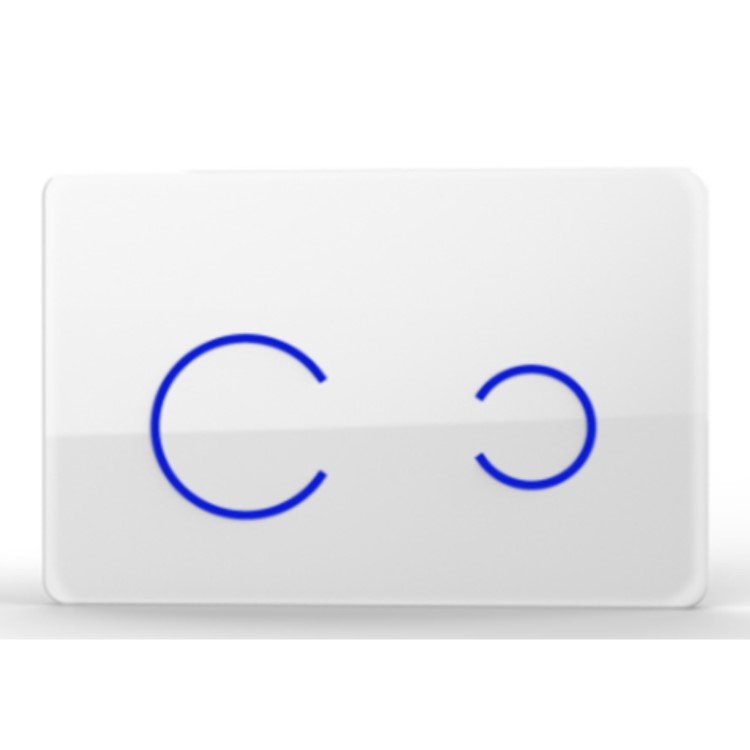 Wall Hung Toilet with Soft Close Seat, White Glass Sensor Flush Plate, 820mm Frame & Cistern - Albi