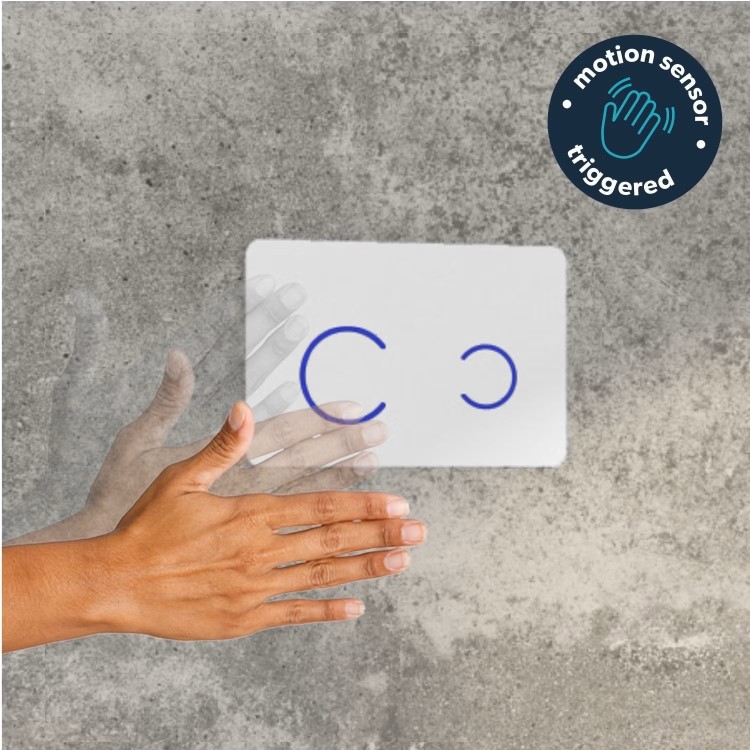 Wall Hung Toilet with Soft Close Seat, White Glass Sensor Flush Plate, 1168mm Frame & Cistern - Albi